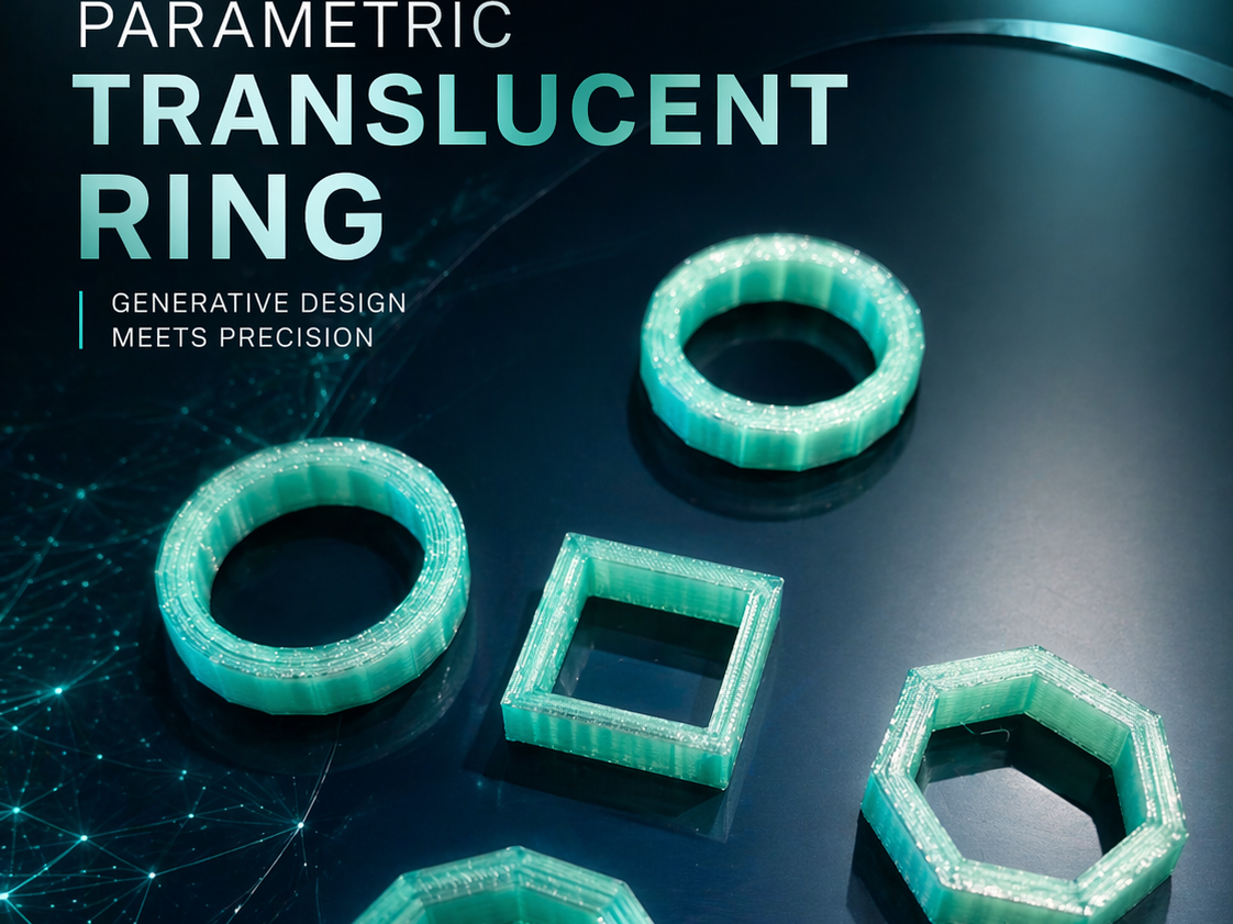 Parametric Translucent Ring – Customizable Design