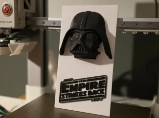 Darth Vader 3D Wall Art – Iconic Mask & Movie Logo