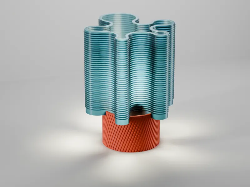 Ripple Wave e27 Lamp. Easy print.