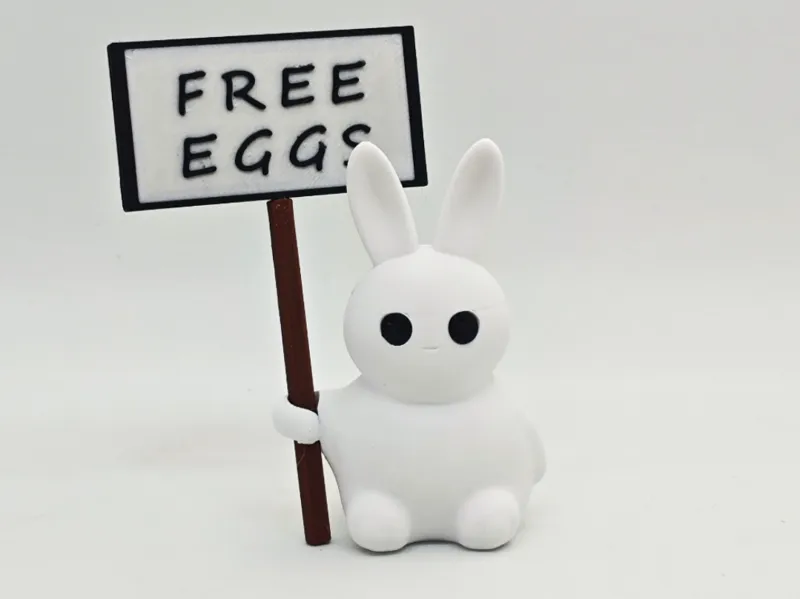 Lapin message personnalisable - lapin de paques