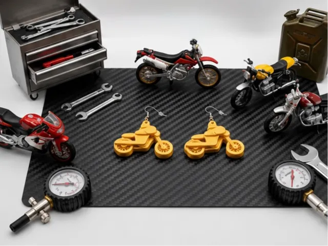 Motorcycle Earrings for Biker Girls