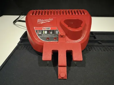 Milwaukee M12 Charger IKEA SKADIS mount