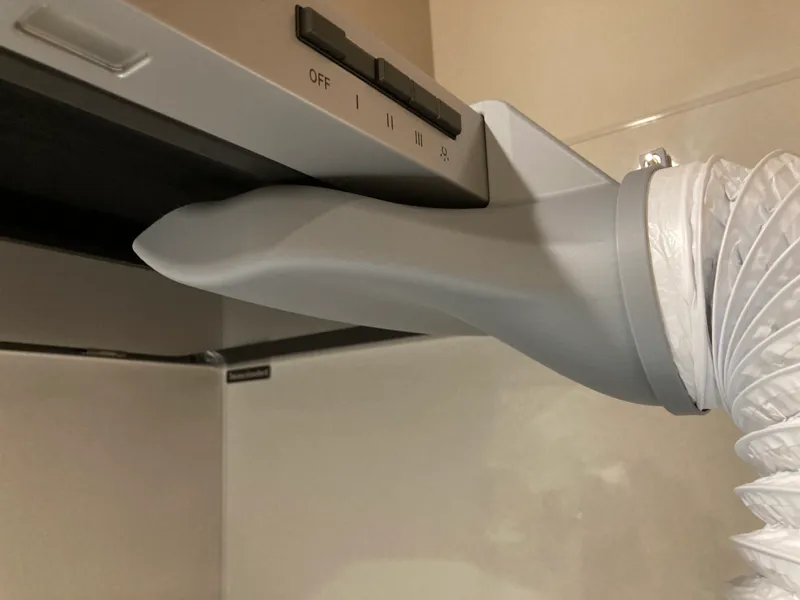換気扇排気用ノズル Φ100ダクトホース用 日本のシステムキッチンに最適