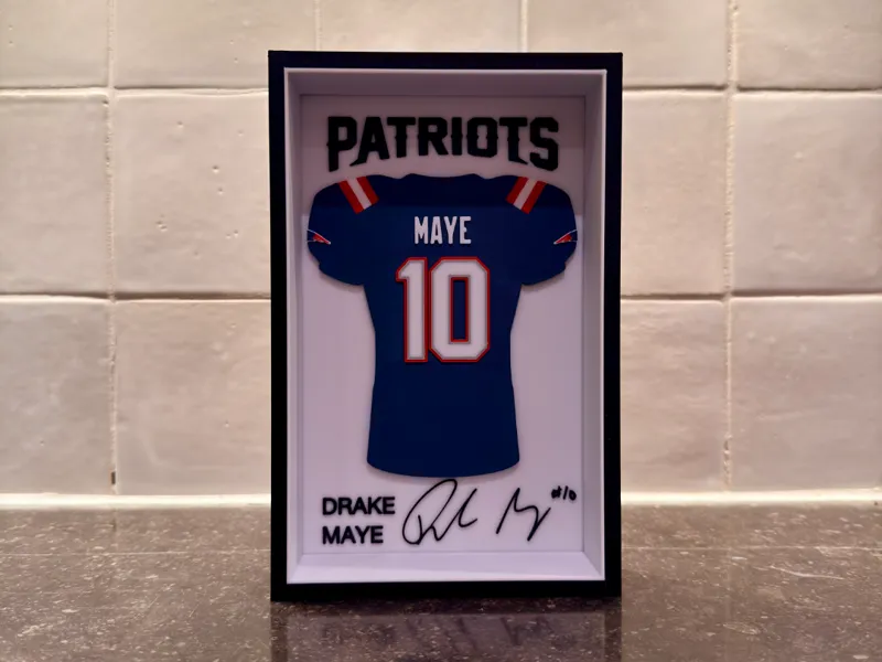 Drake Maye - New England Patriots - Jersey Frame