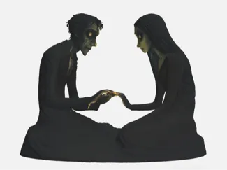 Lake Side Dark Harmony Couple Romance Statue