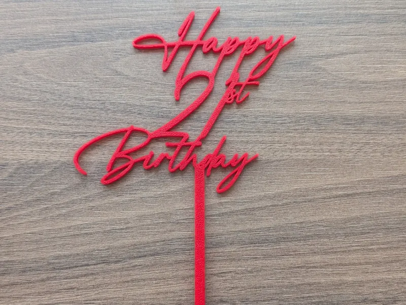 Happy 21st Birthday Cake Topper