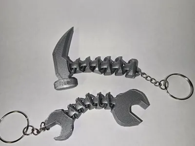 Flexible Keychains – Wrench and Hammer