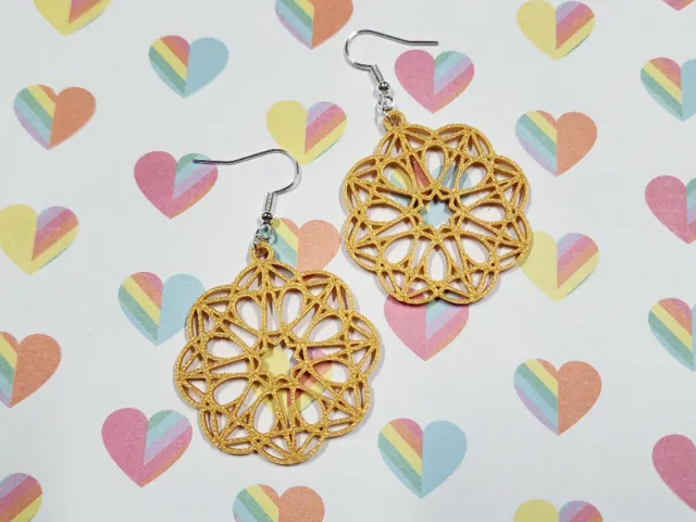 Sacred Geometry Earrings, No AMS, Quick Print