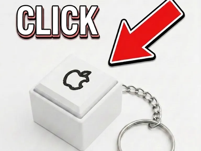 Apple Fidget Clicker Keychain