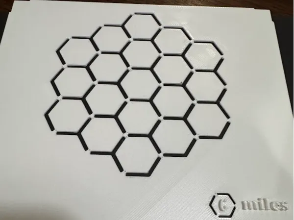 Gabarit de carte hexagonale pour carnet
