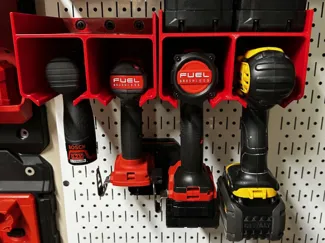 Two-Bay Drill Station for Pegboard (Peggit)