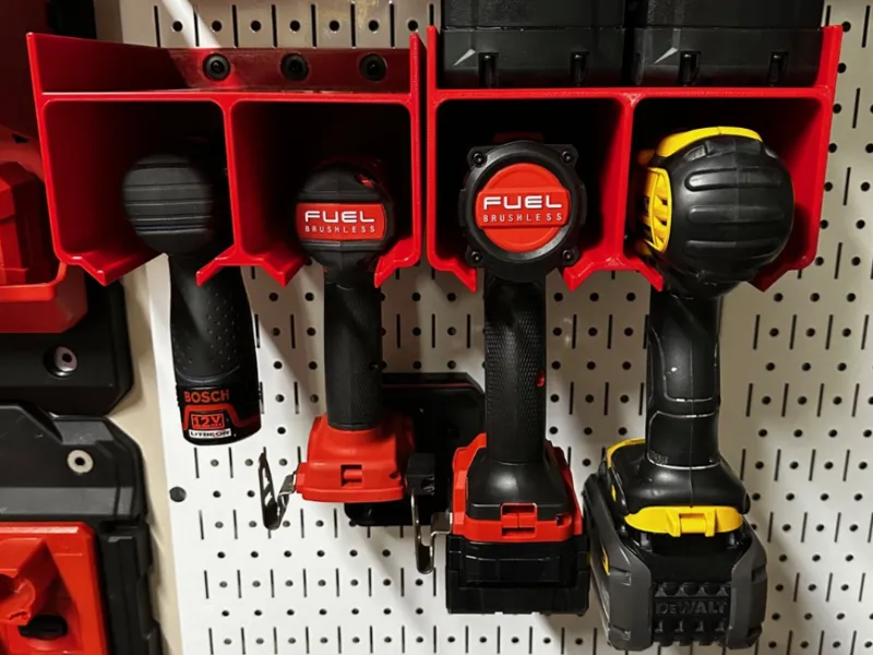 Two-Bay Drill Station for Pegboard (Peggit)