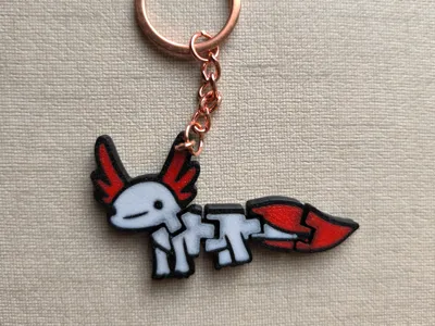 Axolotl keychain