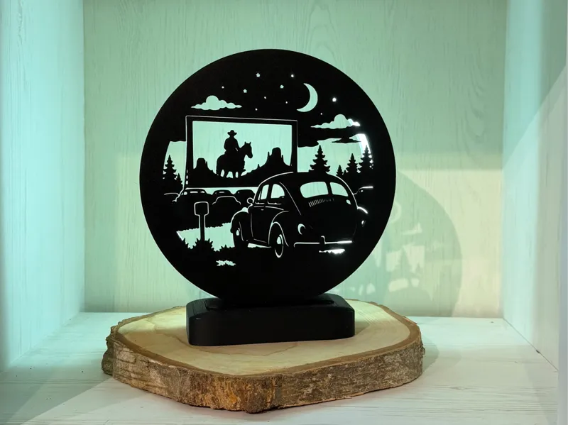 LED Ring Lampe v3 inkl. Rahmen mit VW Käfer Motiv