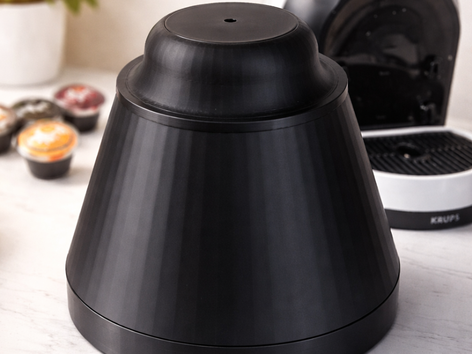 Dolce Gusto cup bin with optional leak tray