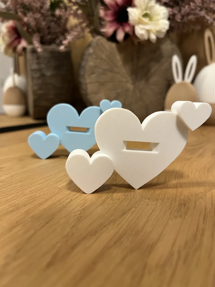 Triple Heart with Slot for Money, Voucher or Letter - Free 3D Print ...
