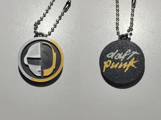 Daft Punk Helmets Double Sided Keychain