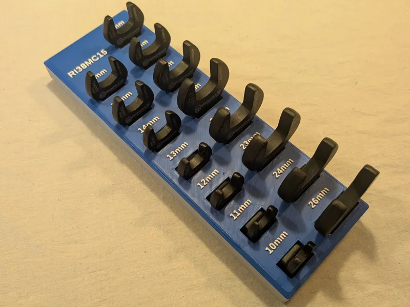 Gridfinity Crows Foot Holder Metric 3/8" (15pc)