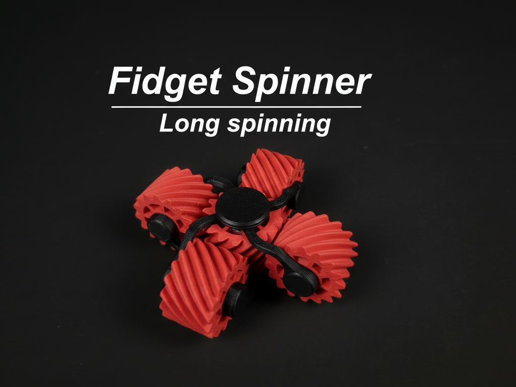 Quadruple helix gear fidget spinner