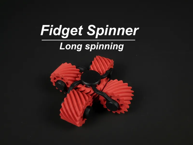 Quadruple helix gear fidget spinner