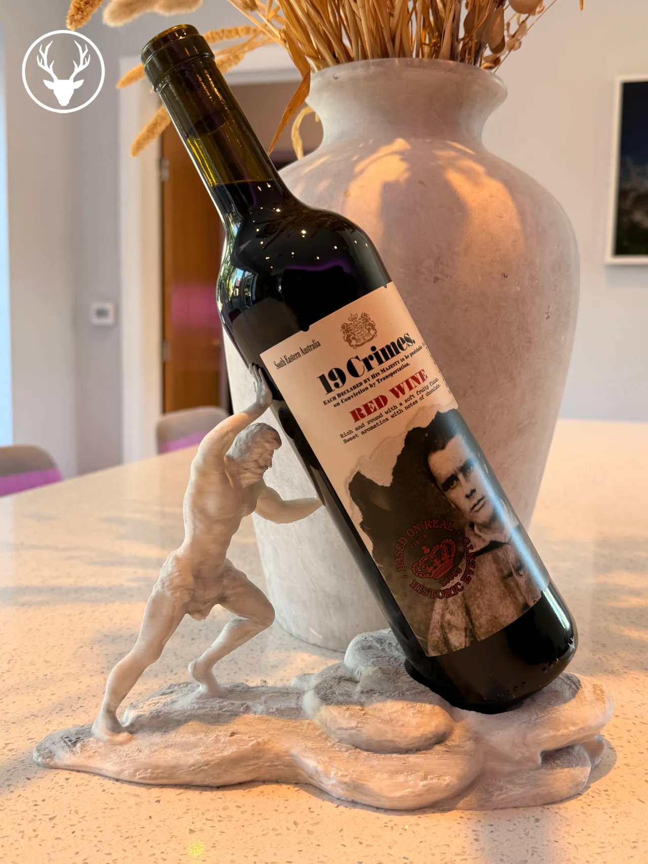 Greek God of Wine Bottle Holder view 3