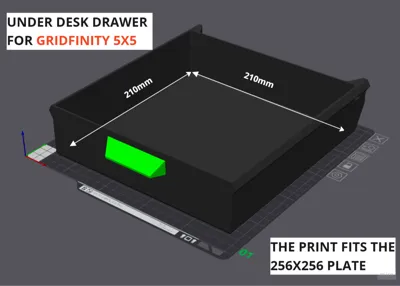 Gridfinity 5x5 - Under Desk Drawer