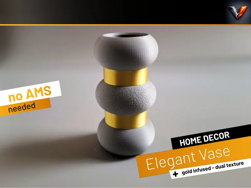 VaseII Elagant Modern Gold Infused Vase