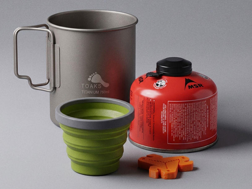 Ultralight flat canister stand 