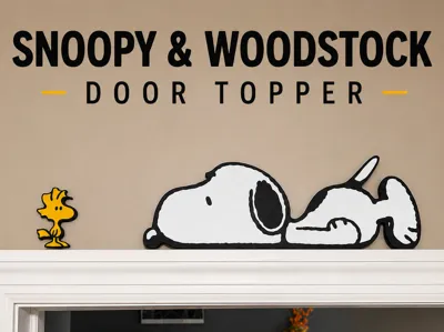 Snoopy and Woodstock Door Topper