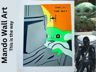Mando/Mandalorian and Grogu Wall art