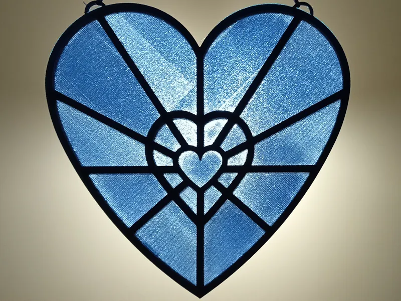 valentine's day stained glass window