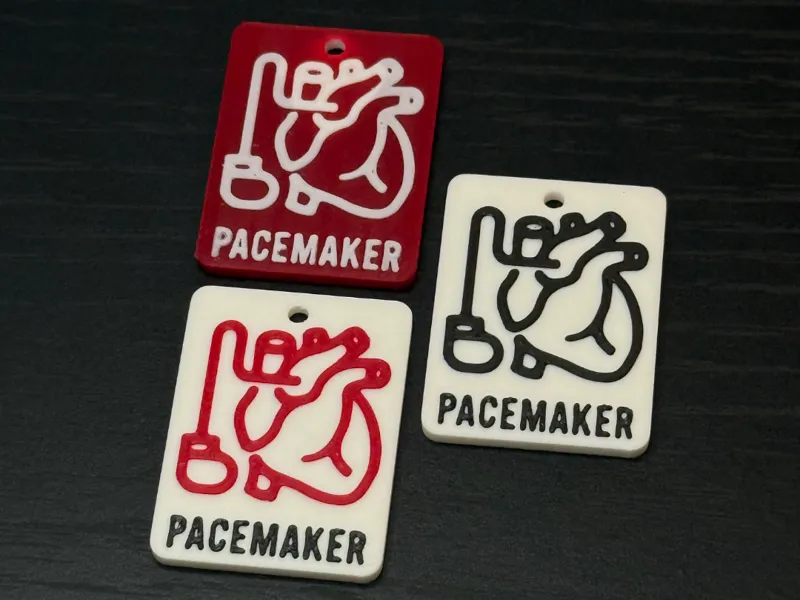 Pacemaker Awareness Keychain