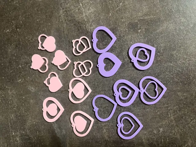 Heart earrings/necklaces