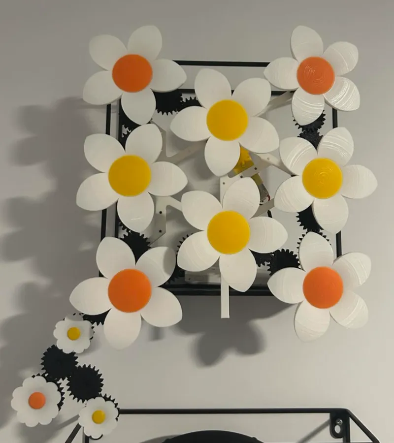 motorized flower wall deco