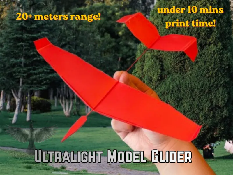 Ultralight Long Range Efficient Model Glider