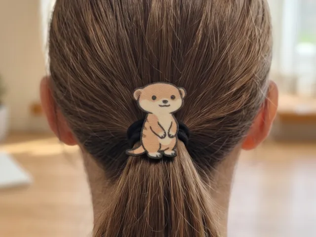 Erdmännchen Haargummi-Charm / Haar-Accessoire