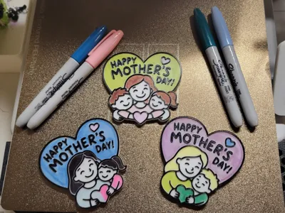 Mother’s Day Coloring Plaques (Print & Color)