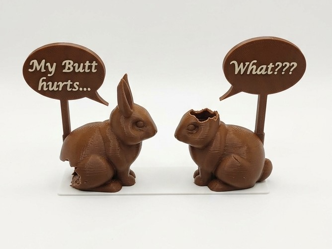 Chocolate bunny meme - with or without AMS