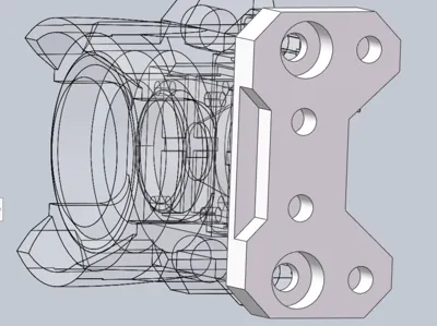 DJI O4 wide image transmission camera modification part 20mm spacing 16mm and 6mm mounting holes