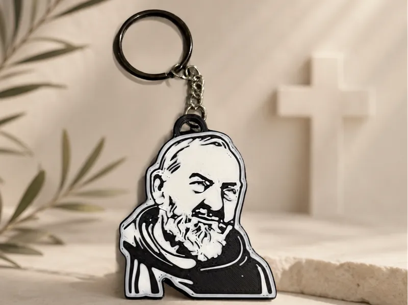 Padre Pio keychain