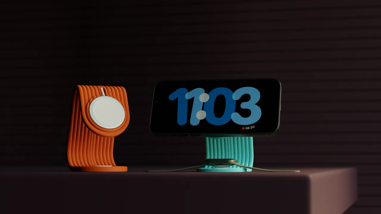 iPhone and Apple Watch Charging Stand. view 2