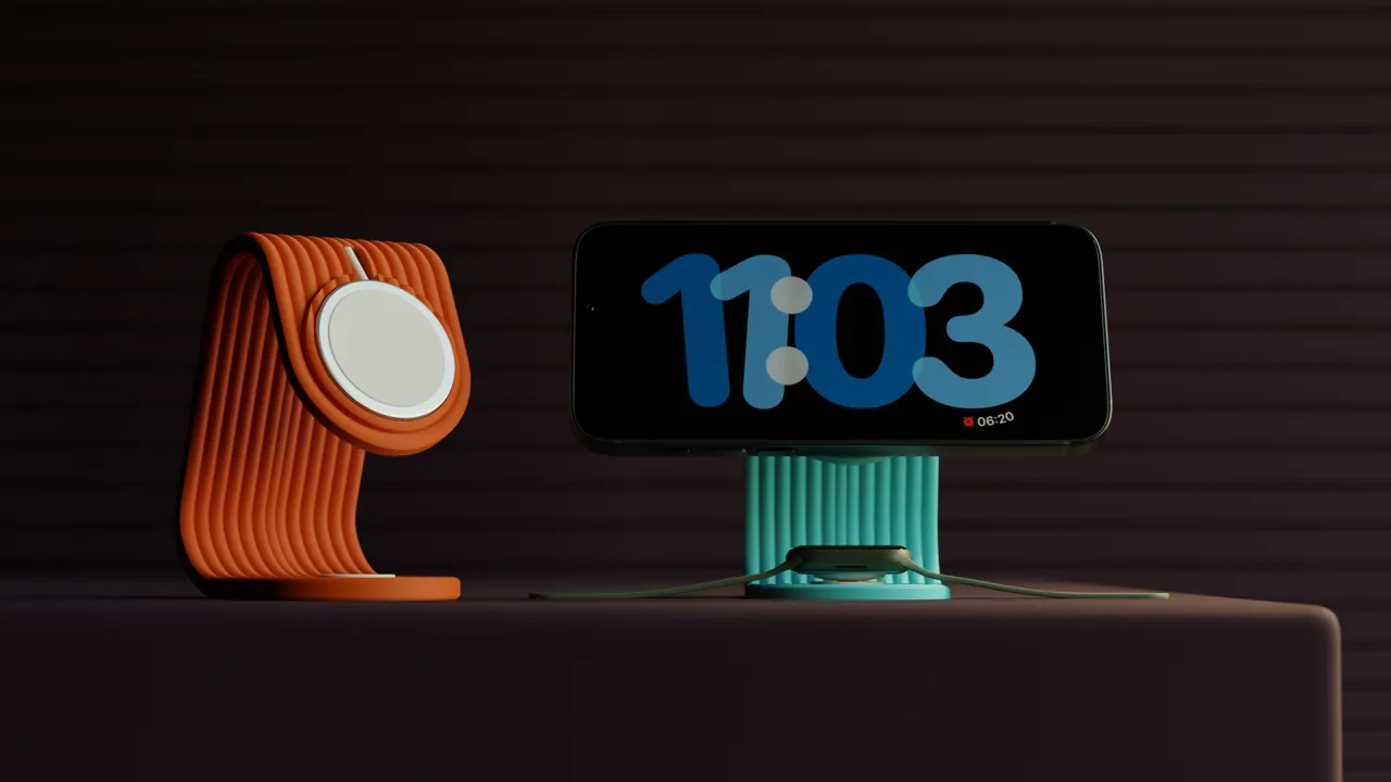 iPhone and Apple Watch Charging Stand. view 4