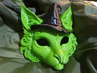 Witch cat mask