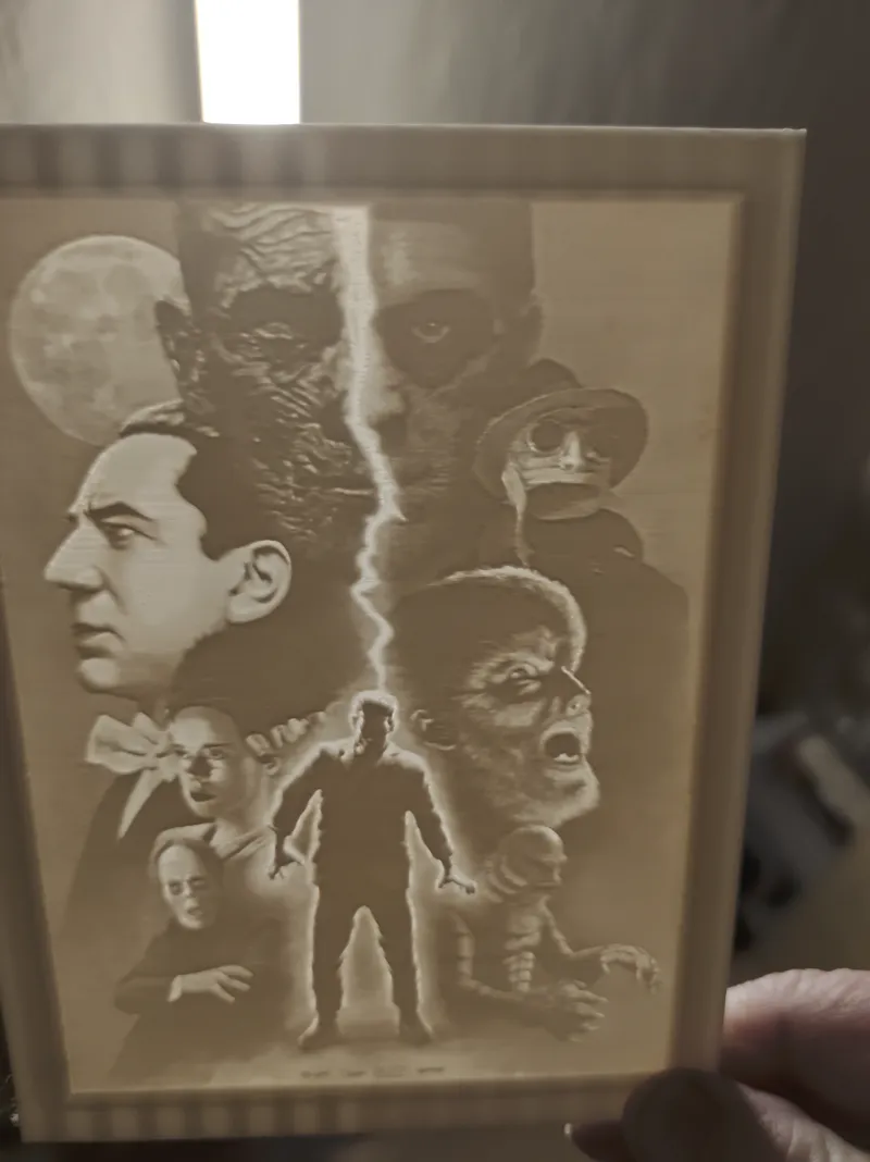 Universal Monsters Lithophane