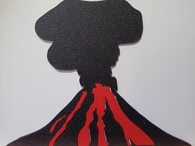 Volcano wall art