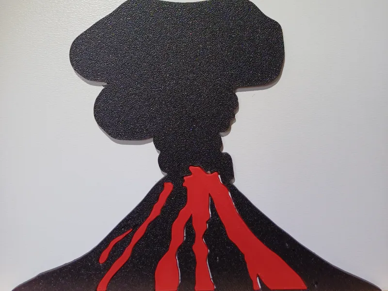 Volcano wall art