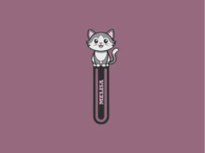 Customizable cat bookmark