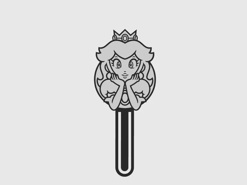 BookMark Princess Peach Super Mario Nintendo Cute