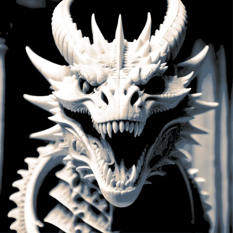 Bone Dragon (Filament Painting) - HueForge