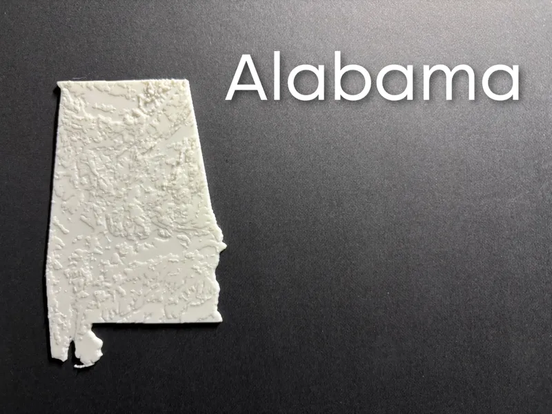 State of Alabama terrain